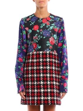 M.S.G.M. Multifabric and Multipattern Dress Size 42 NWOT